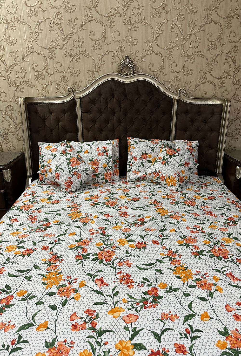 Cotton-Satin Bedsheet Set 4